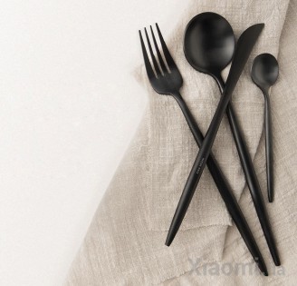 Набор столовых приборов Xiaomi Maison Maxx Stainless Steel Modern Flatware Set Black